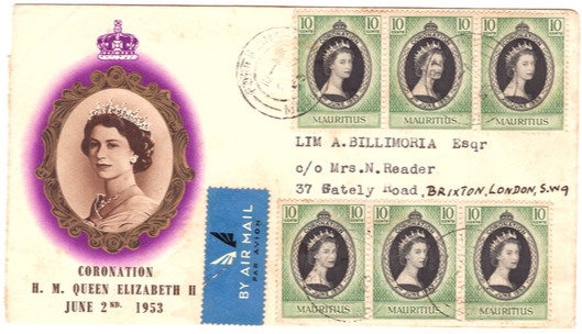 1953 coronation 6 stamps
