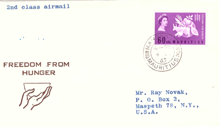 1963 Freedom from hunger special cover