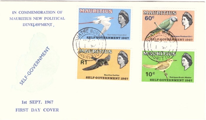 1967 Self Gov Commemorative issue Birds Sep