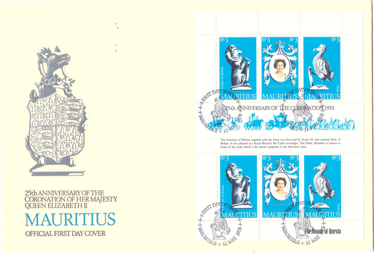 1978 11 May - 25th anniv of coronation QE II - sheet cover