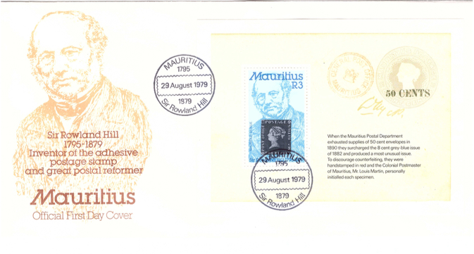 1979 29 Aug - Sir Rowland Hill Sheet cover