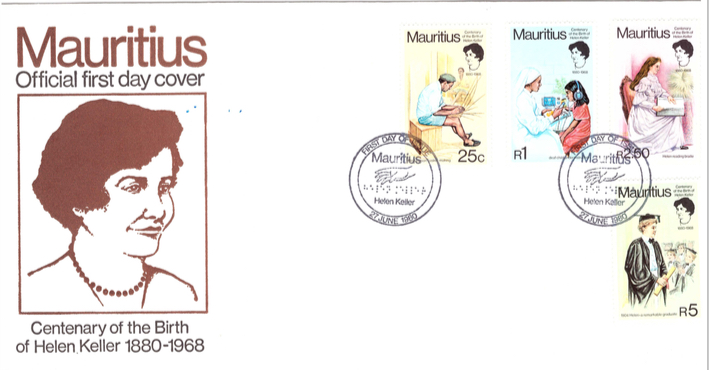 1980 27 June - 100th bith of Helen Keller