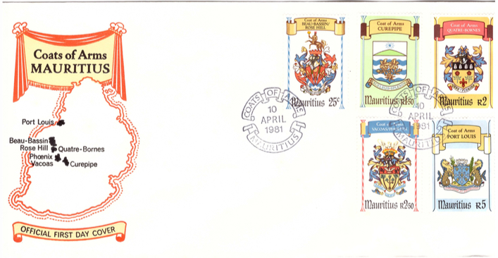 1981 10 Apr - Coats of arms of Mauritius