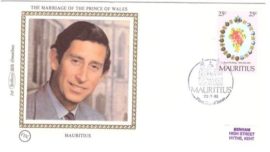 1981 22 July - Marriage prince of wales Benham silk collection 1