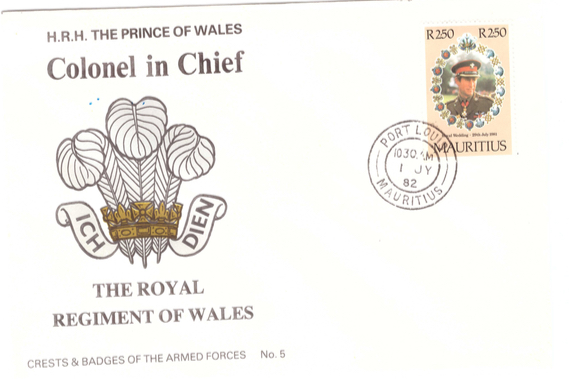 1982 1 July - HRH Prince of Wales Colonel in chief SC