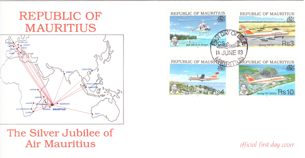 1993 14 June - Silver jubilee Air Mauritius