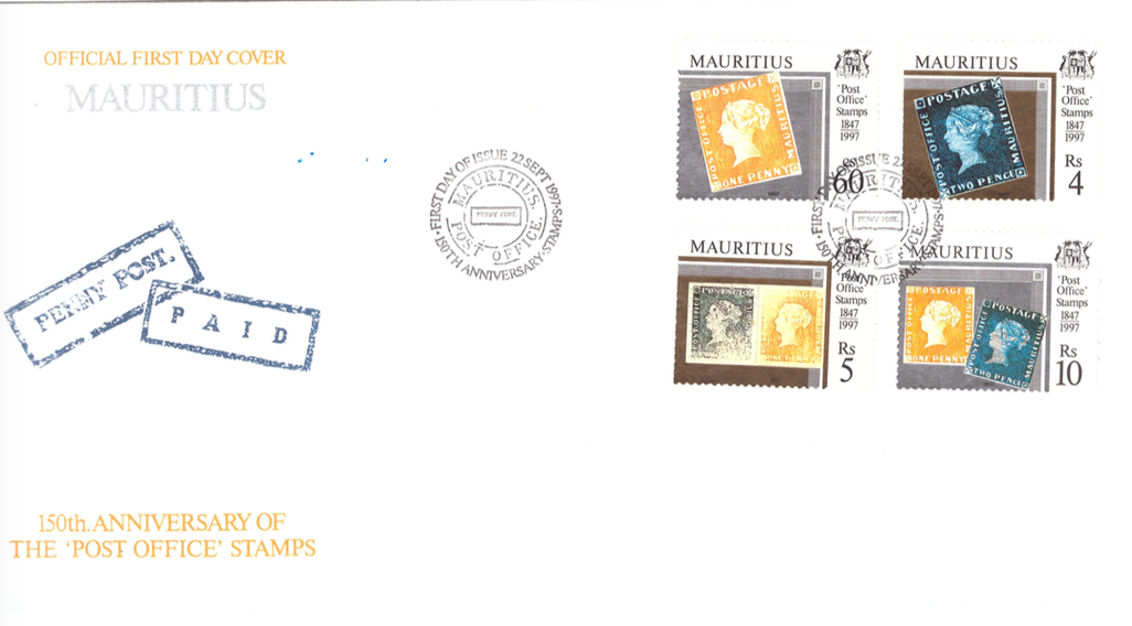 1997 22 Sep - 150th anniv of post office stamps