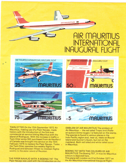MS Air Mauritius inaug flight
