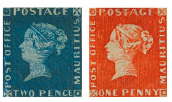 Bleu and orange penny